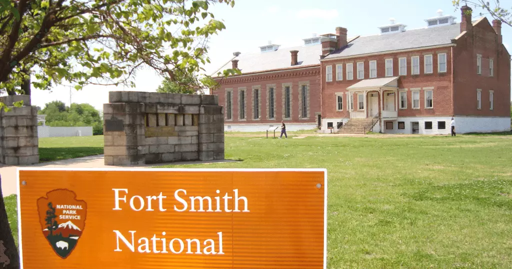 Arkansas - Fort Smith National Historic Site NTIR Sign in Fort Smith - US National Park Service